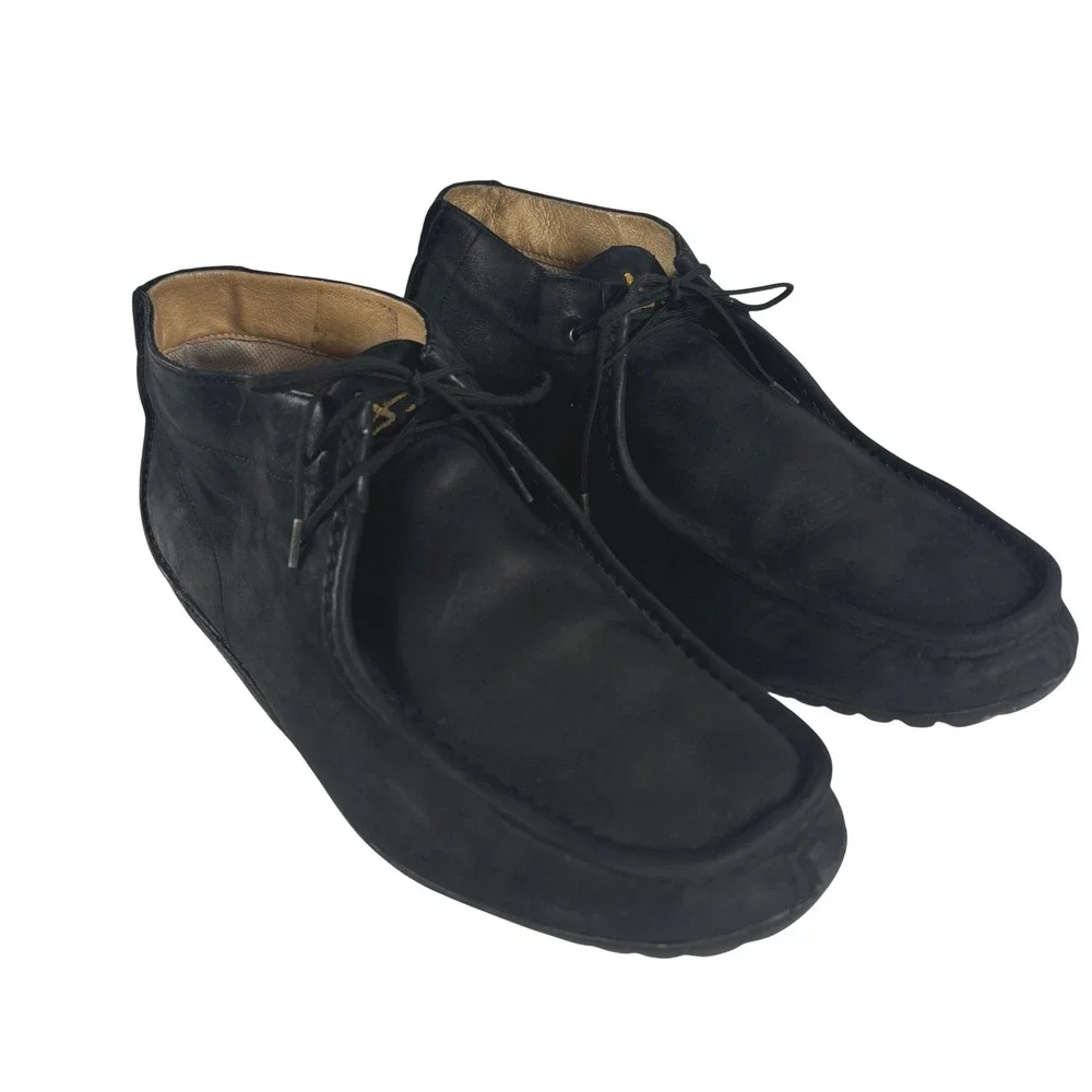 J. Shoes Black Chukka Boots Leather Nubuck Wallabee Men Sz 12 UK 11 EUR‎ 45.5